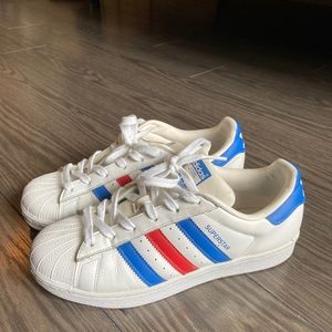 Adidas Superstar Retro, special edition blue and red.